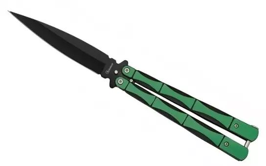 Couteau papillon balisong 24,5cm vert ALBAINOX