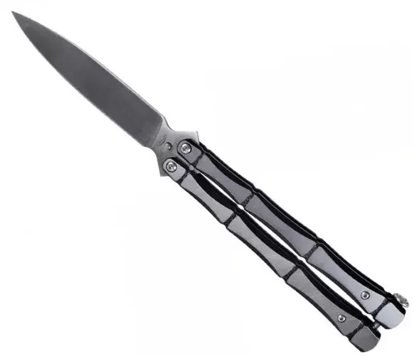 Couteau papillon balisong 24cm gris métal SCH