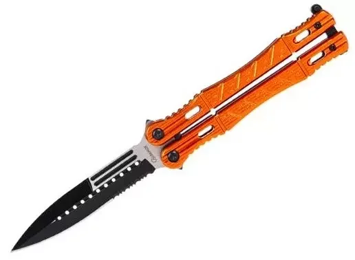 Couteau papillon night fighter – balisong orange