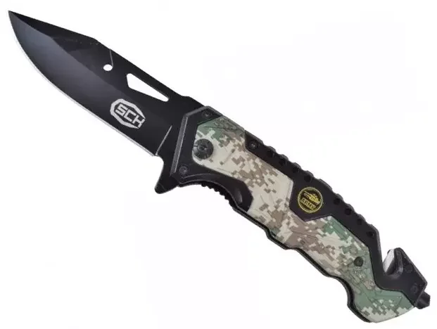 Couteau pliant 20,2cm militaire camouflage