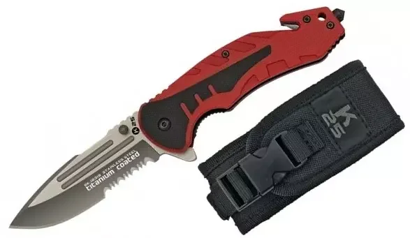Couteau pliant 20,5cm TITANE G10 pompier K25