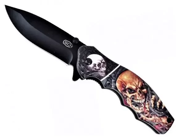 Couteau pliant 20cm Squelette horreur