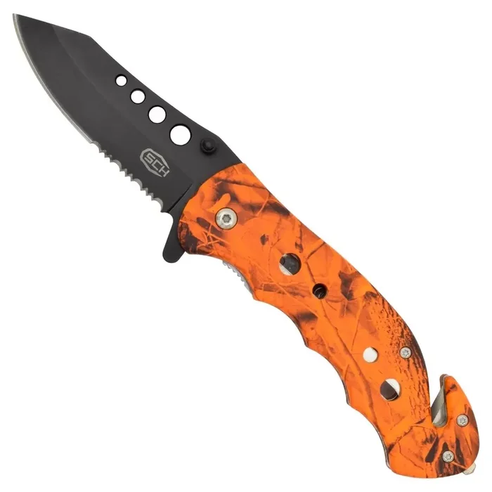 Couteau pliant camouflage 19,8cm orange SCH