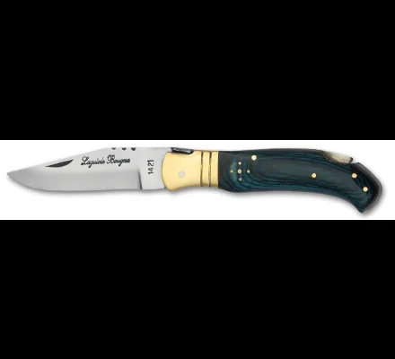 Couteau pliant en Bois coloré bleu 11.5 cm Laguiole Bougna