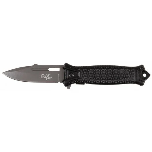 Couteau pliant Fox outdoor Snake avec poignée easy grip, noir