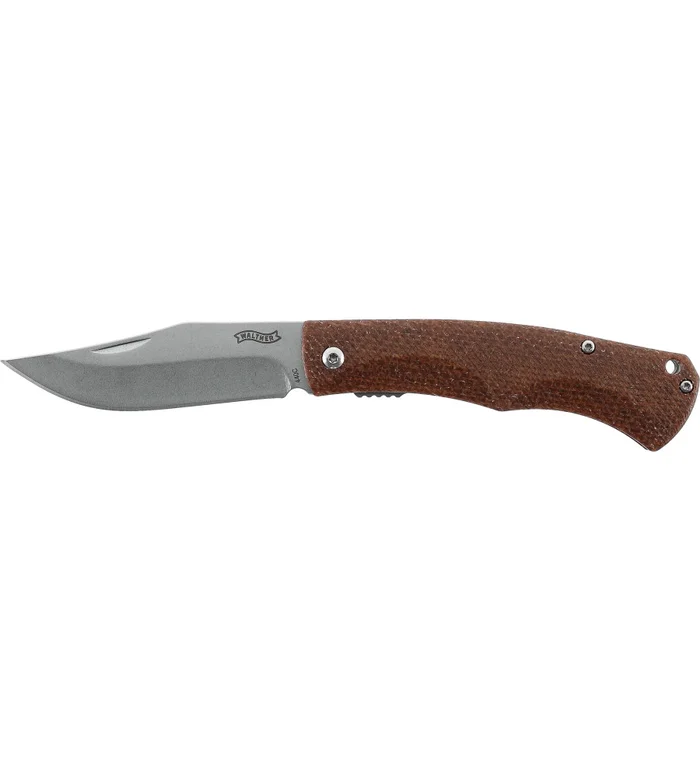 Couteau pliant walther ctk 1 finition stone washed brown