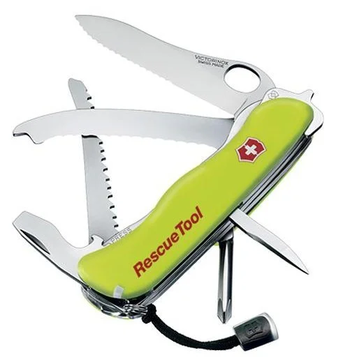 Couteau Suisse Rescue Tool one Hand Fluo VICTORINOX