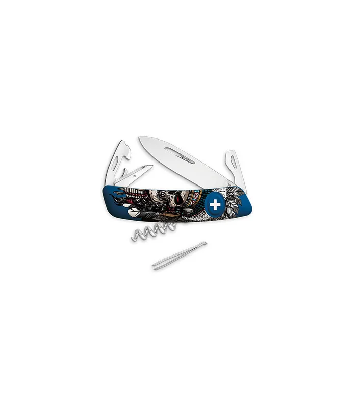 Couteaux suisses Swiza D03, Indian skull 7,5 cm