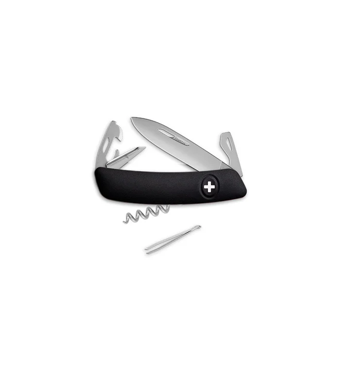 Couteaux suisses Swiza D03 Noir matte 7,5 cm