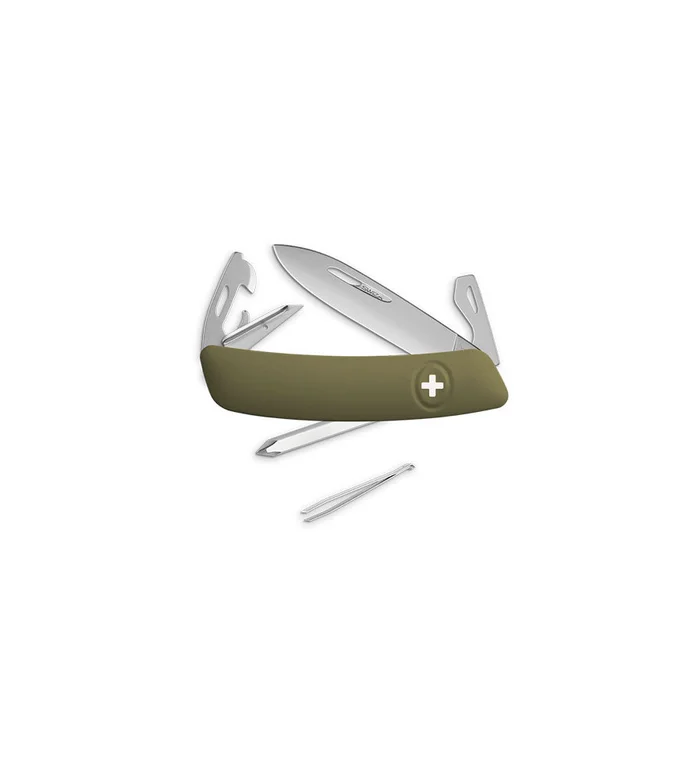 Couteaux suisses Swiza D04 Allmatt – olive 7,5 cm