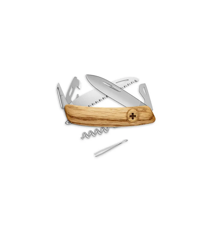 Couteaux suisses Swiza D05, olive, impression Chevreuil 7,5 cm