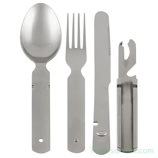 couvert Bundeswehr MFH, 4 pièces, acier inoxydable