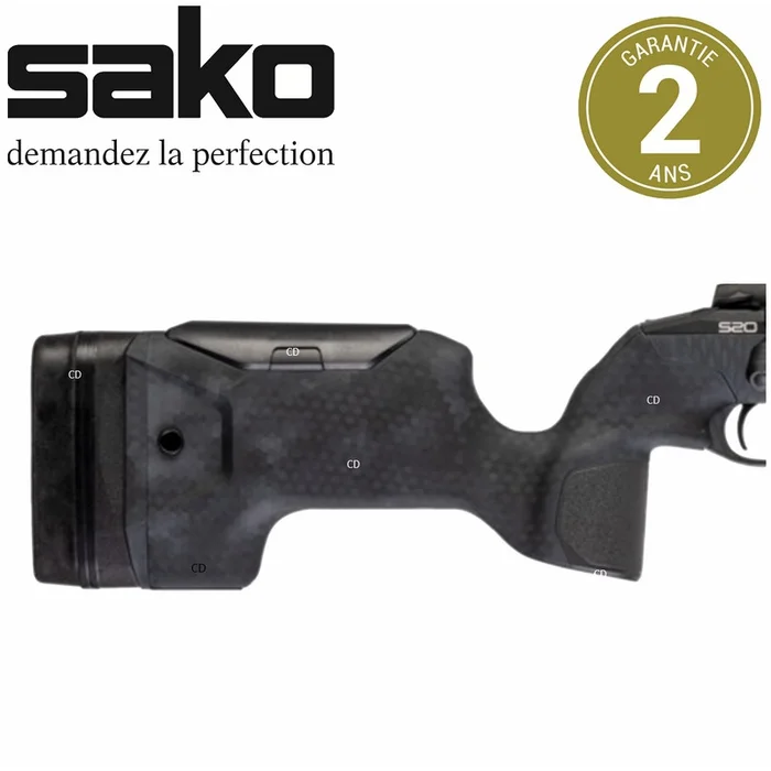 Crosse Arrière Polyfade Black Rock Sako S20 Précision Pour Carabine S20