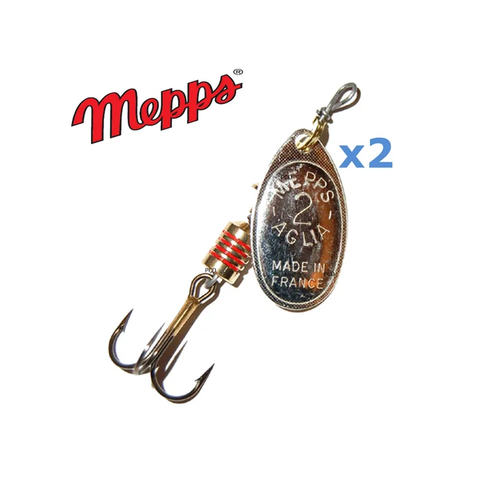 Cuillers Mepps Aglia Argent Par 2