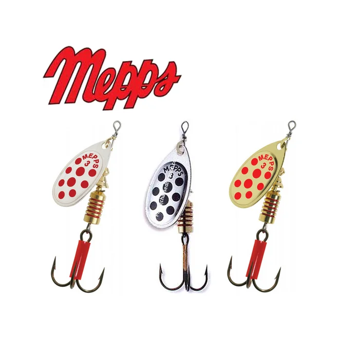 Cuillers Mepps Aglia Or A Points Rouges Par 2