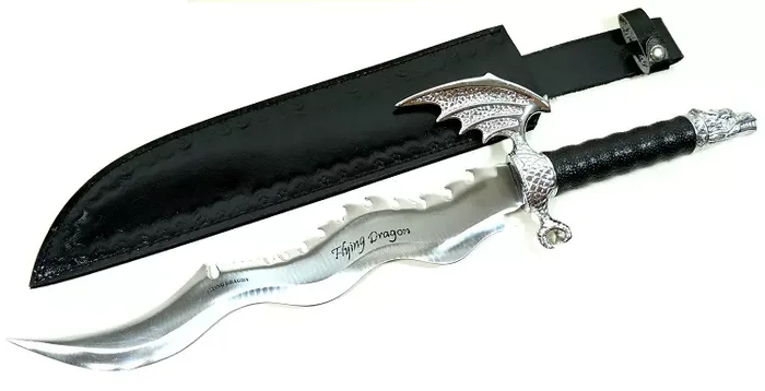 Dague de collection dragon acier – Arme 55cm