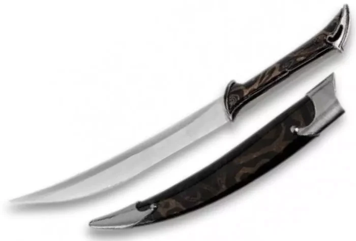 Dague design 27,5cm acier métal + fourreau