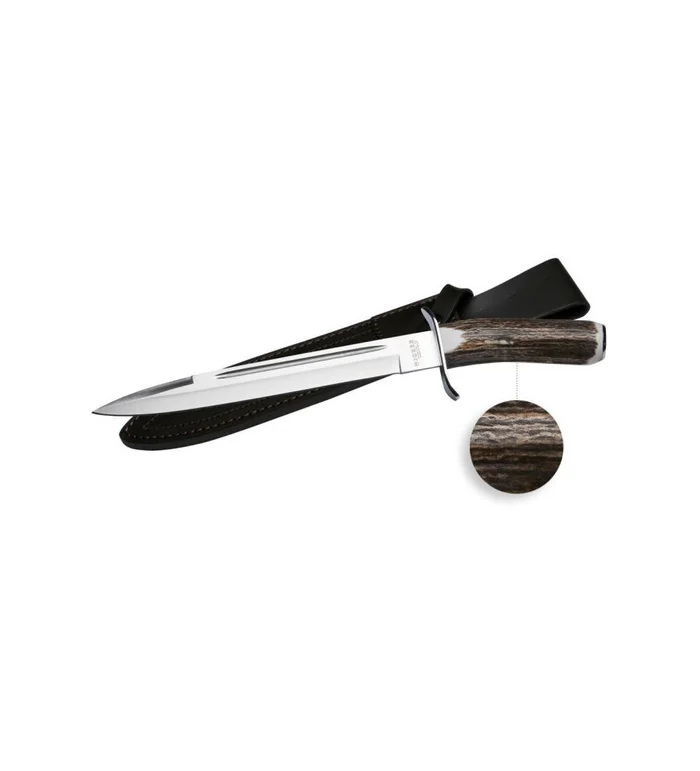 Dague manche cerf lame de 25.5cm