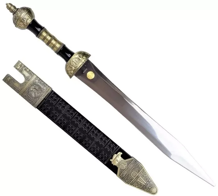 Dague romaine ornementale 44cm reproduction