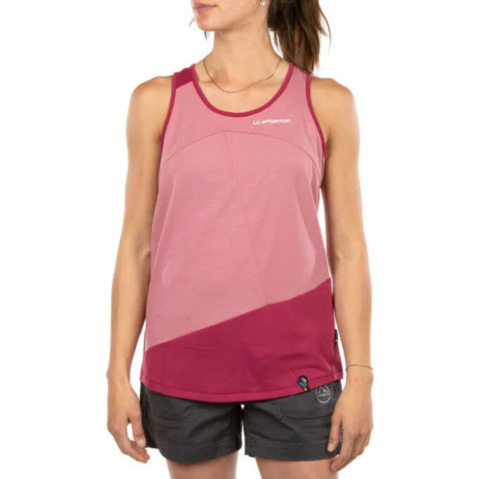 Debardeur d’escalade femme La Sportiva Charm – Blush/Red Plum – Image 3