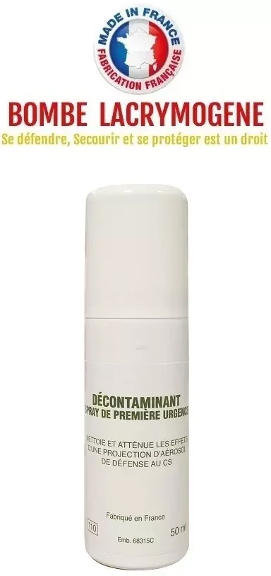 Décontaminant lacrymogène 50ml – Spray première urgence