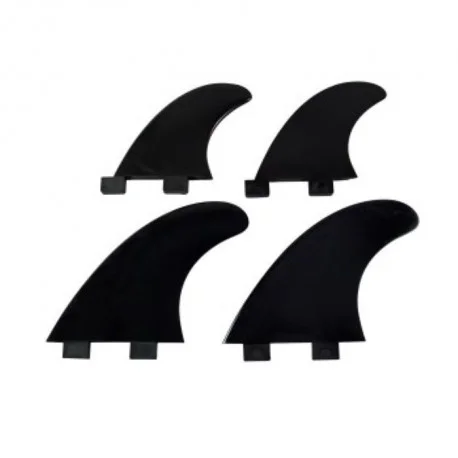 Dérives SurfNorthcore FCS Compatible Quad Fins Set – Black
