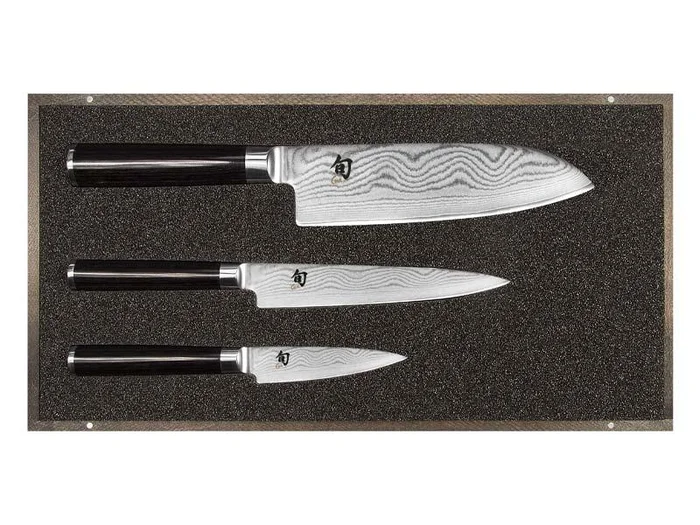 DMS.310 – Kai Japan Set de 3 couteaux de cuisine SHUN DAMAS INOX
