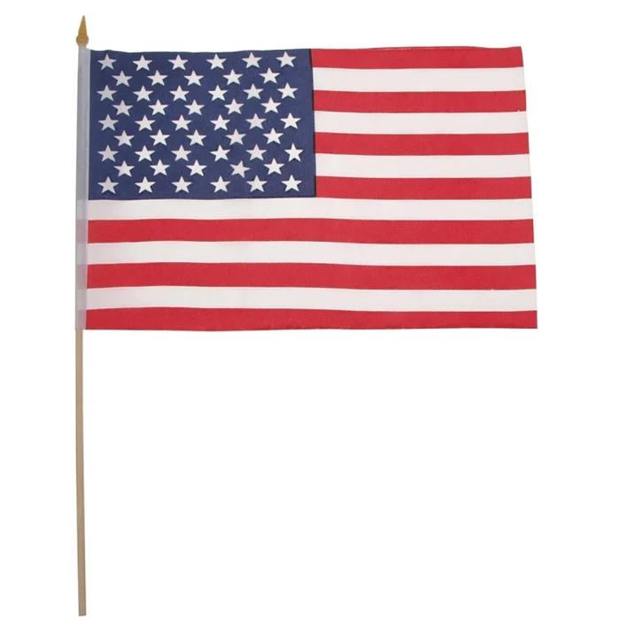 Drapeau USA avec hampe 45 cm x 30 cm