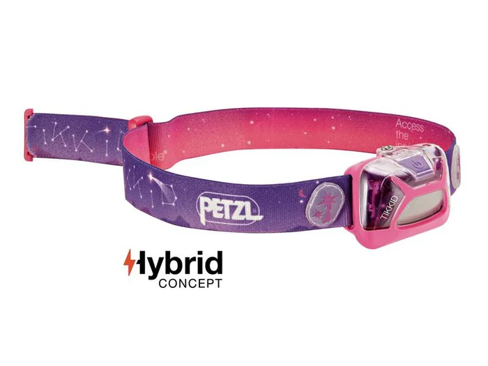 E091BA01 – Petzl LAMPE FRONTALE « TIKKID » ROSE