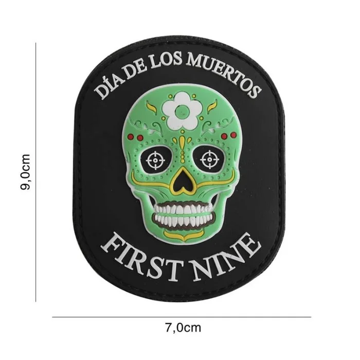Écusson 3D PVC Dia de los Muertos First Nine Velcro