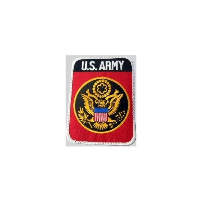 Écusson brodé US ARMY Rouge Thermocollant
