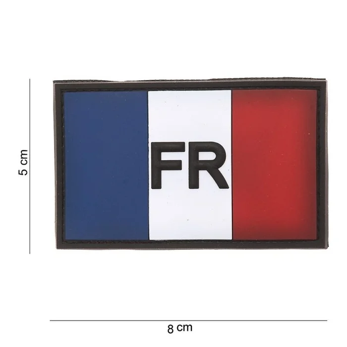 Écusson Drapeau Français 3D PVC Velcro