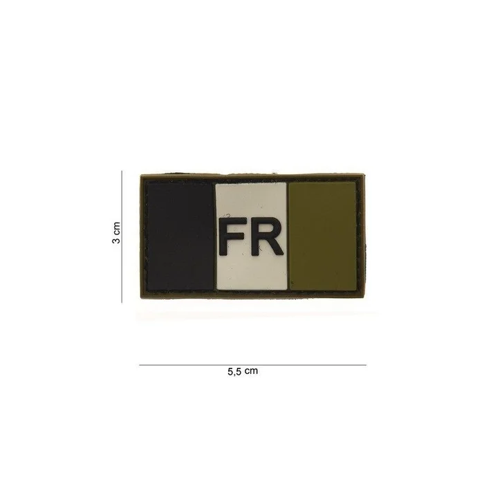 Écusson Drapeau Français Basse visibilité PVC Velcro