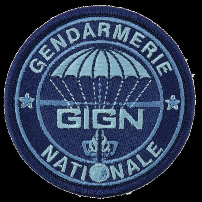 Ecusson GD GIGN rond BV Bleu