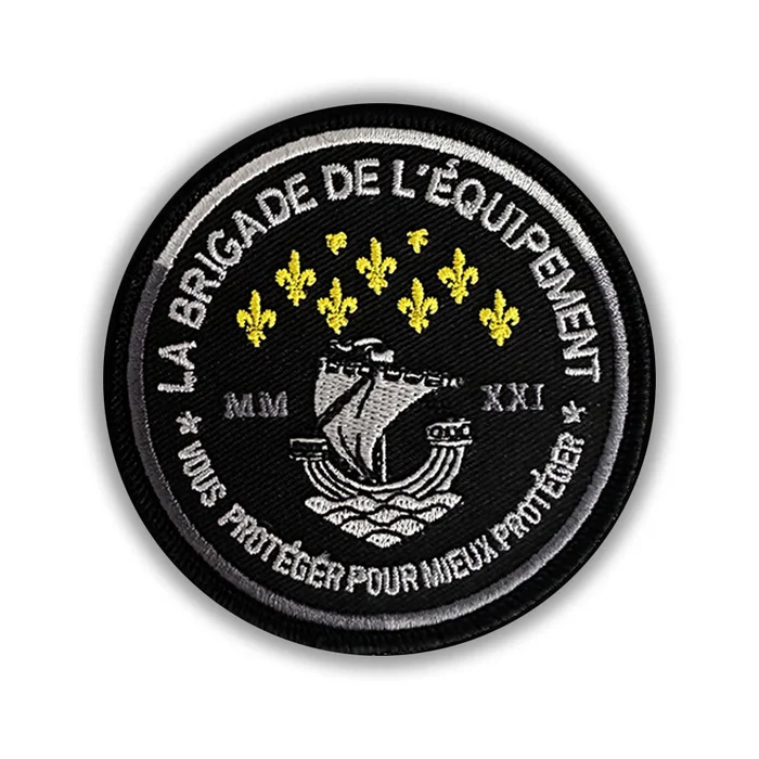 Ecusson « La Brigade de l&rsquo;équipement Paris édition » brodé Noir