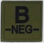 ECUSSON PVC GROUPE SANGUIN B NEGATIF Vert