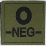 ECUSSON PVC GROUPE SANGUIN O NEGATIF Vert