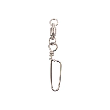 Émerillon à roulement à billes en acier inoxydable Mustad avec mousqueton Coastlock