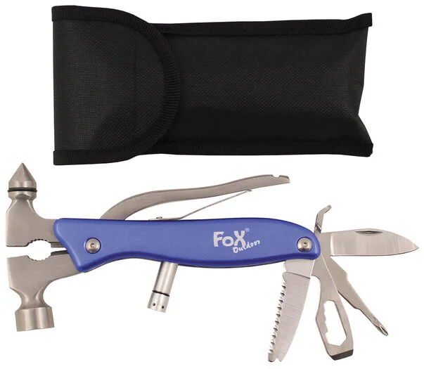 Ensemble d&rsquo;outils multifonctions marteau Fox outdoor, acier inoxydable