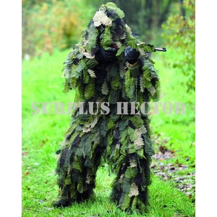 Ensemble Ghillie Camouflage « Feuille 3D » Taille UNIQUE