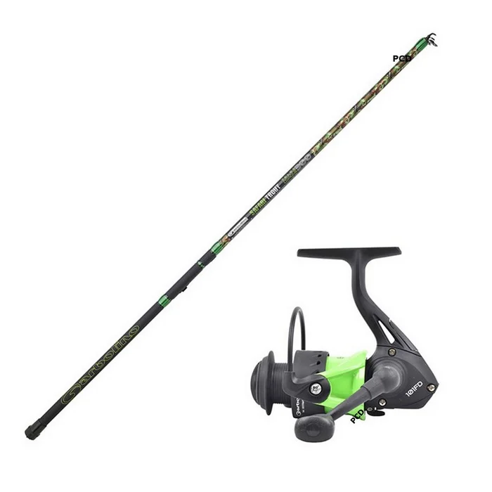 Ensemble Truite Safari Trout Télé 3M00 Garbolino + Safari Trout Spin 101 FD