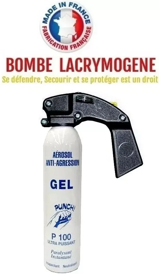Extincteur bombe lacrymogène 300ml GEL CS – aérosol lacrymo