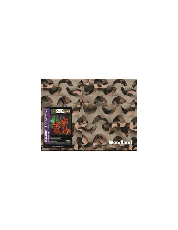 Filet de camouflage Anti-feu « Crazy Camo » Vert/Marron