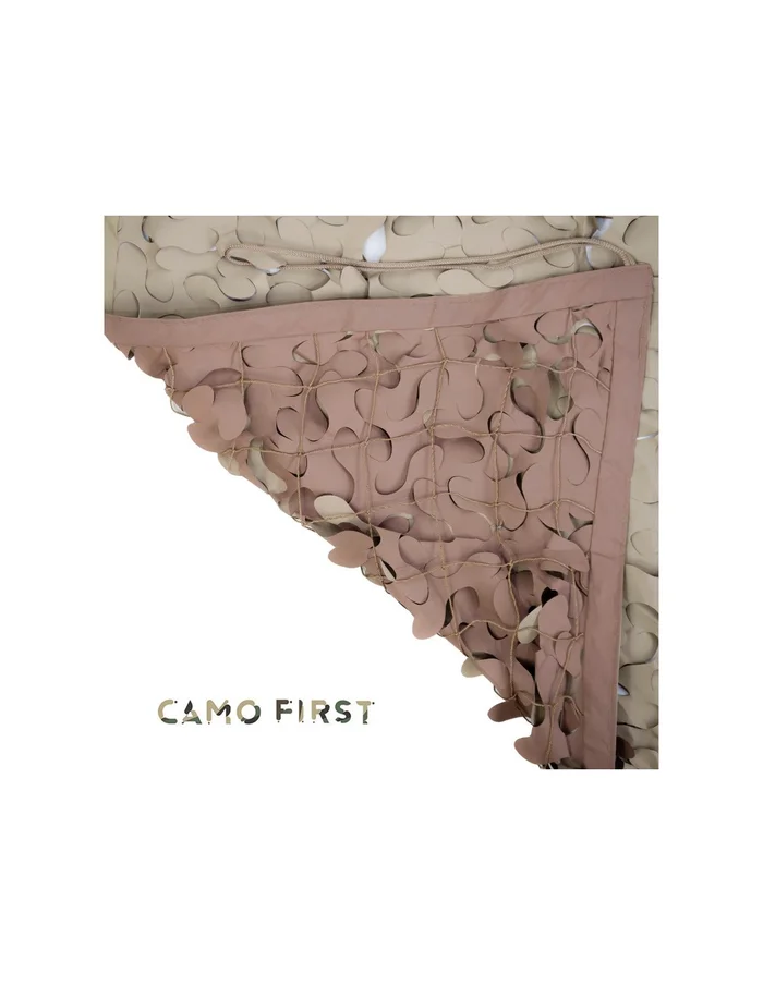Filet de camouflage renforcé Camo First – 80% d’ombrage – Beige