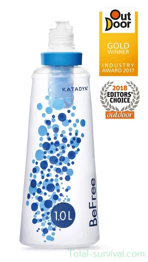 Filtre à eau Katadyn BeFree avec bouteille pliable de 1 L