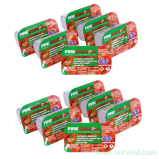 FIREDRAGON Combustible solide, 162g (12 barres @ 27g) CN347A