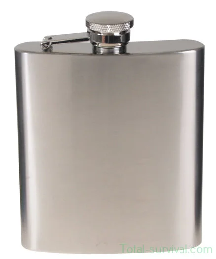 Flacon de hanche Fox outdoor, acier inoxydable, chrome mat, 8 OZ, 225 ml