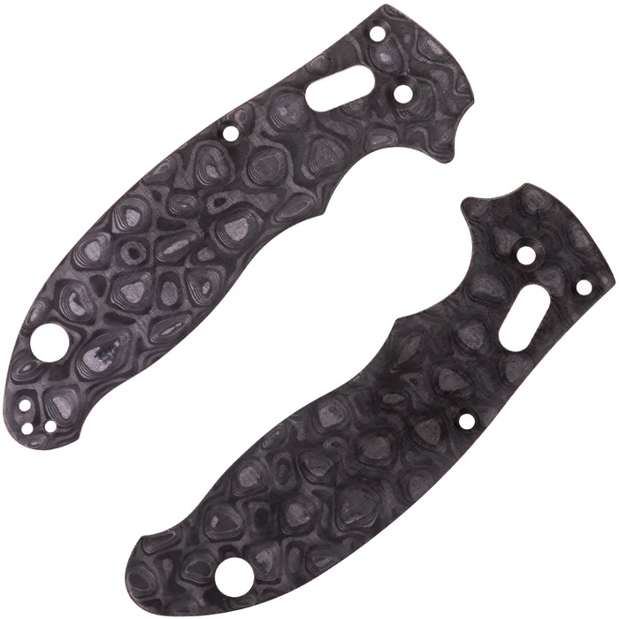FLY319 – Flytanium plaquettes Raindrop Carbon pour Spyderco Manix 2