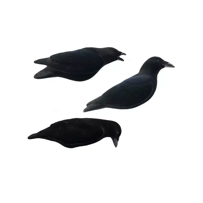 Formes de corbeaux floquées magnums x3