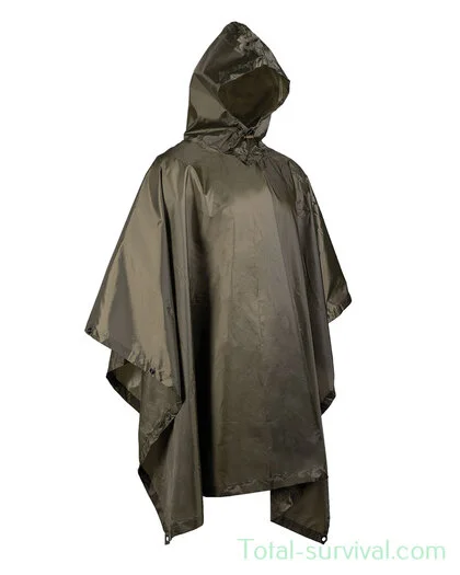 Fostex Poncho, Rip Stop, vert olive, PE 320 Gram, 150 x 220 cm